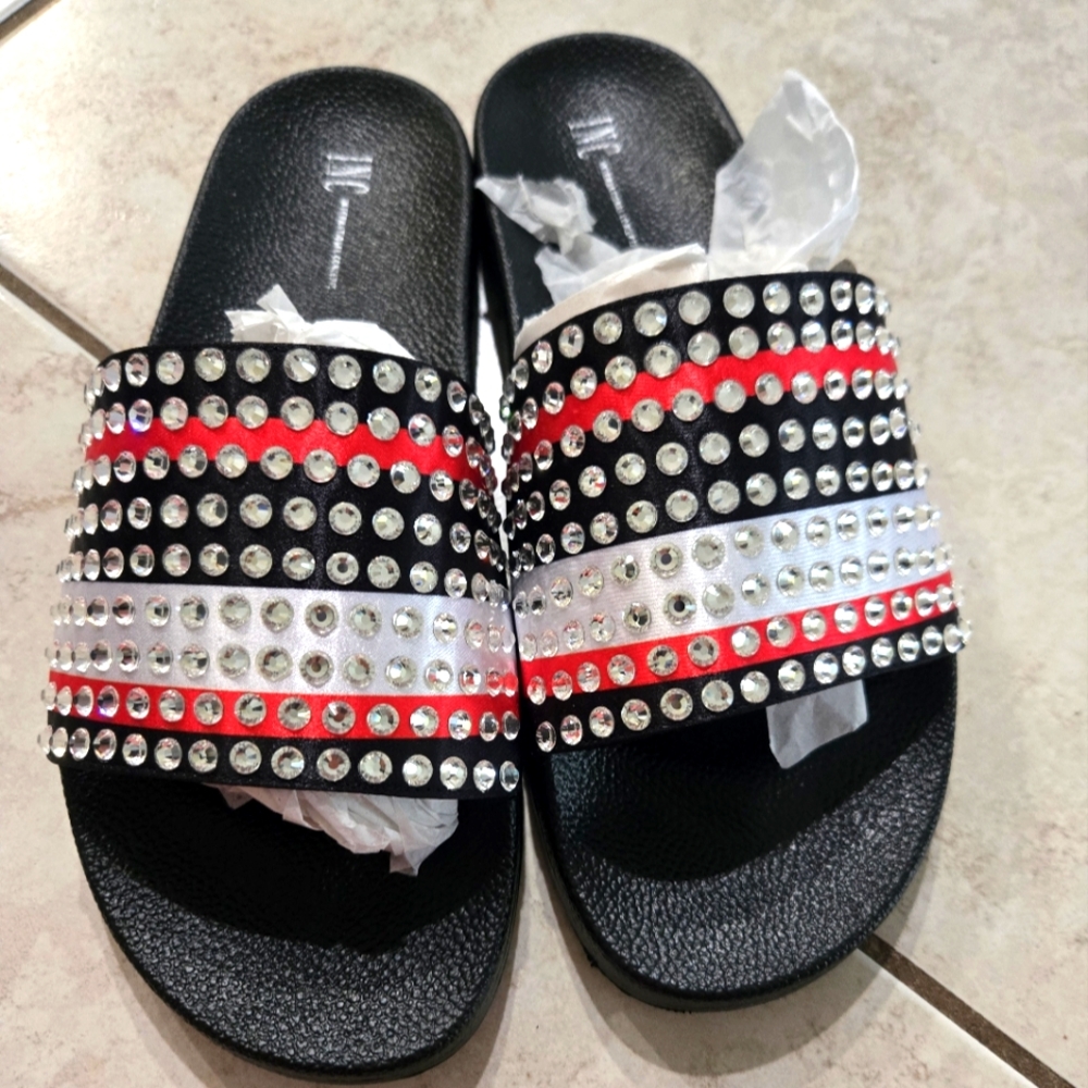 INC International Concepts Black and White Sandals